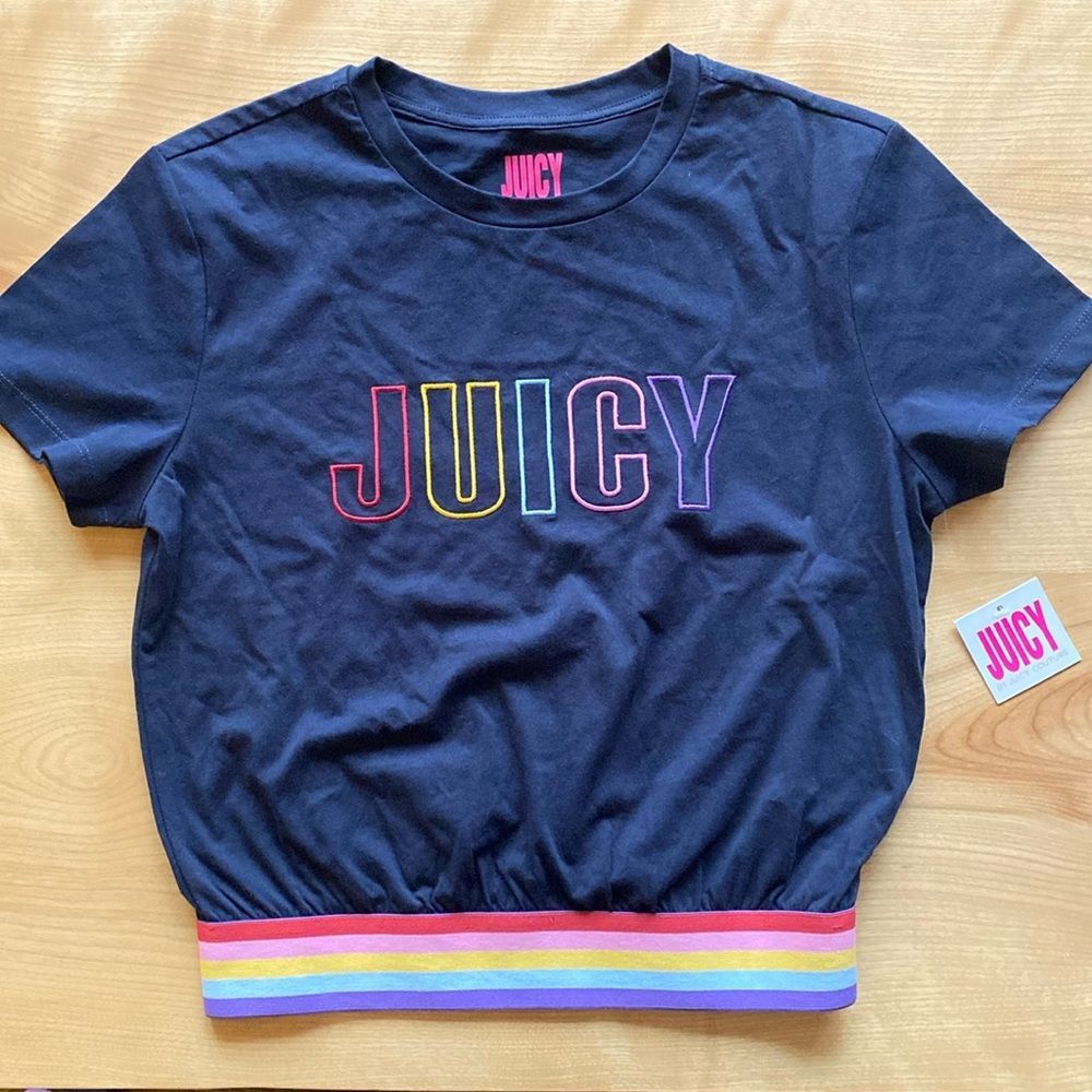 Juicy Couture Midnight Blue Rainbow Embroidered
